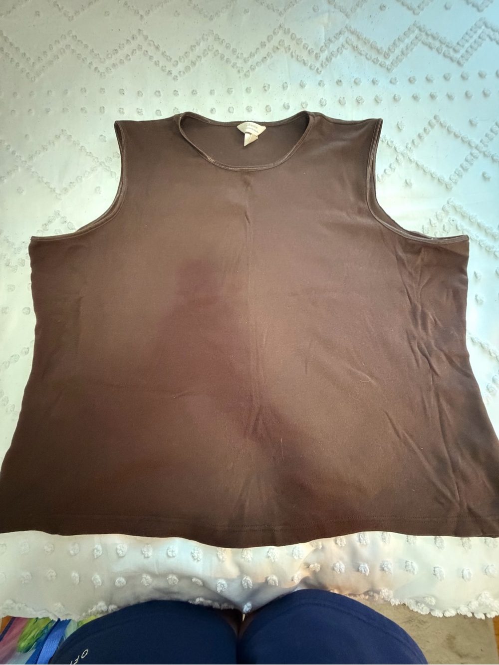 CJ Banks Chocolate Brown Sleeveless Tank Top